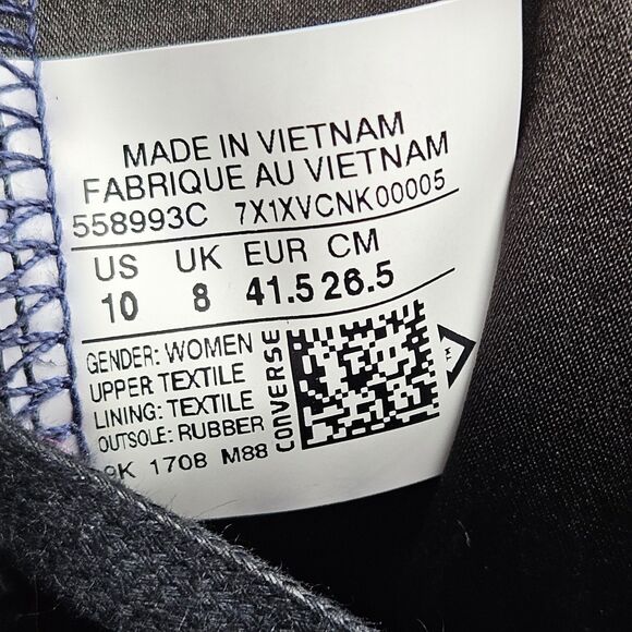 Converse Chuck Taylor All Star Hi Navy Velour Velvet Stud Sneakers 10 558993C - Picture 8 of 10